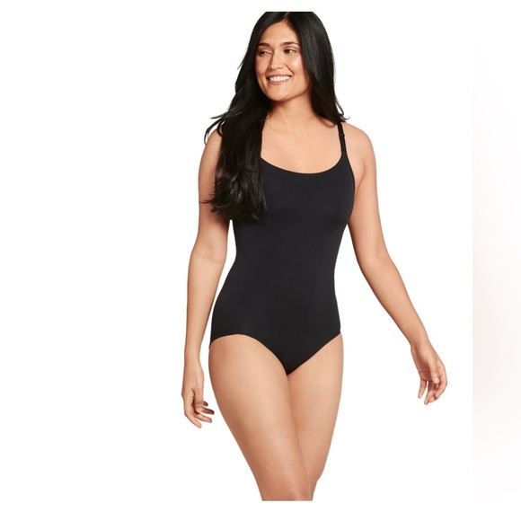 Jockey Essentials slimming Seam free black smoothing shapewear Bodysuit size 3XL - Picture 3 of 3